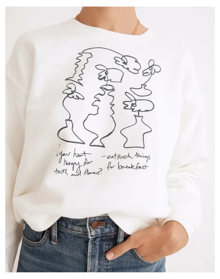 Women X Tess Guinery Resourced Cotton Swing Sweatshirt Lighthouse Madewell Sweatshirts and Sweatpants Women X Tess Guinery Resourced Cotton Swing Sweatshirt Lighthouse Madewell Sweatshirts and Sweatpants