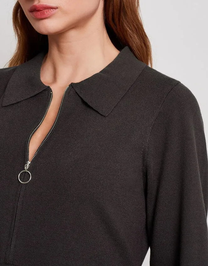 Women Zelda Zip Dress Grey Monsoon Dresses