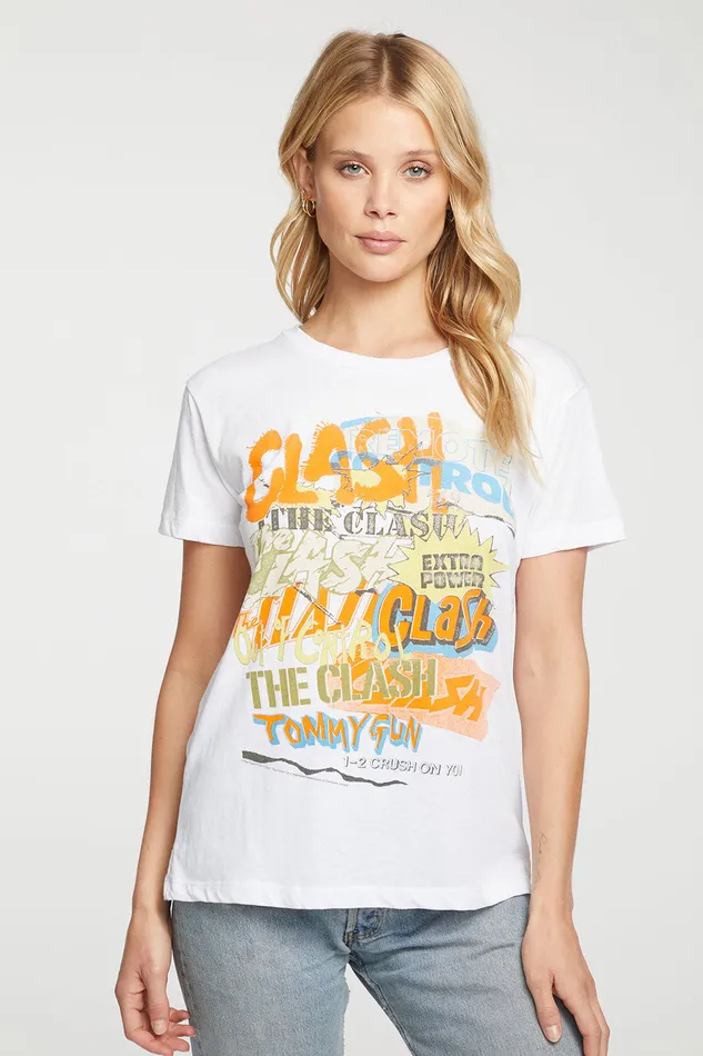 Womens Chaser Brand The Clash Singles Collage Tops