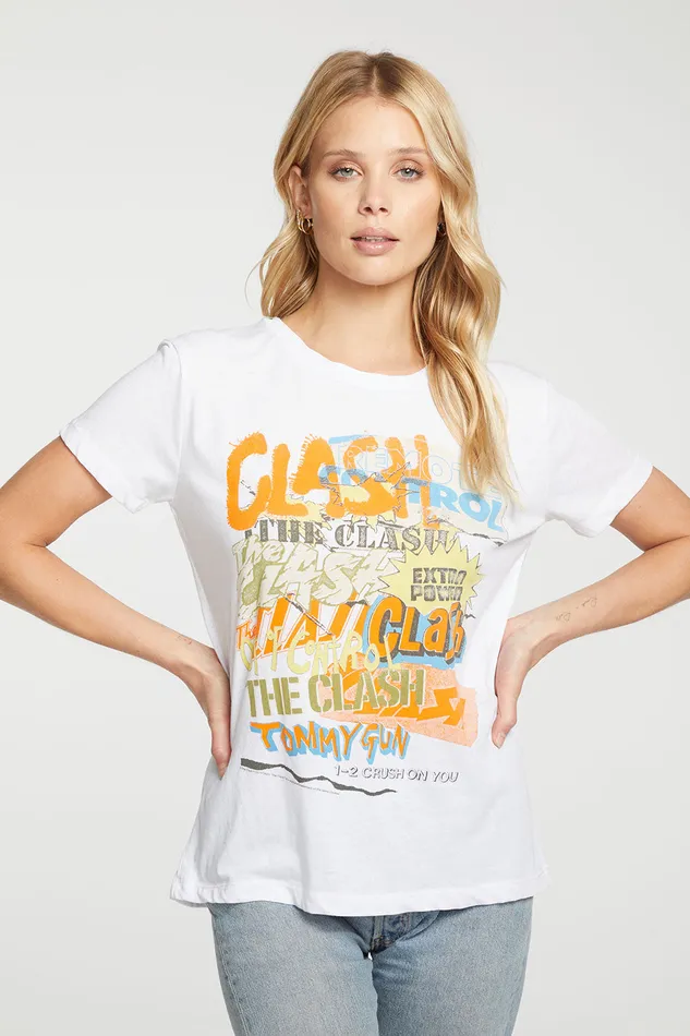Womens Chaser Brand The Clash Singles Collage Tops