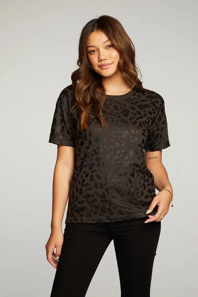 Womens Tops Chaser Brand Rpet Vintage Jersey Short Sleeve Crew Neck Easy Tee