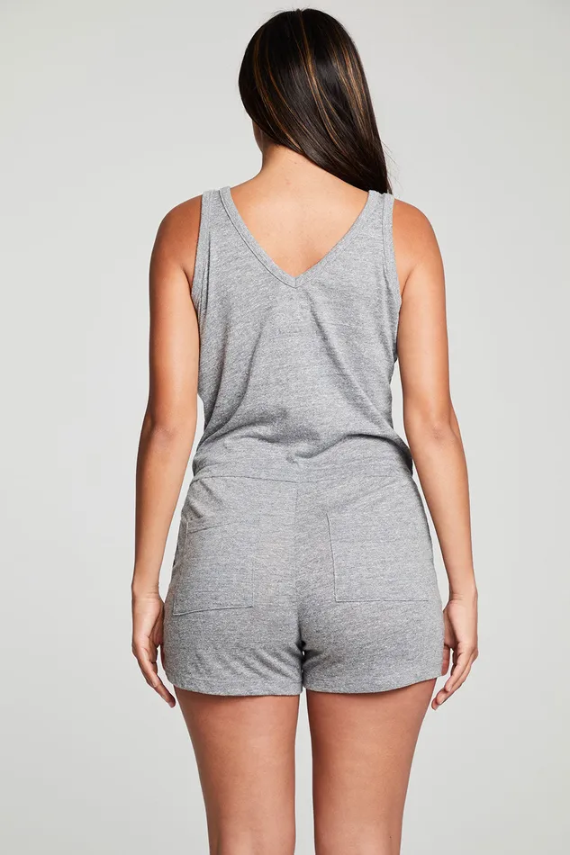 Womens Triblend Jersey Double V Tank Shorts Romper Bottoms Chaser Brand
