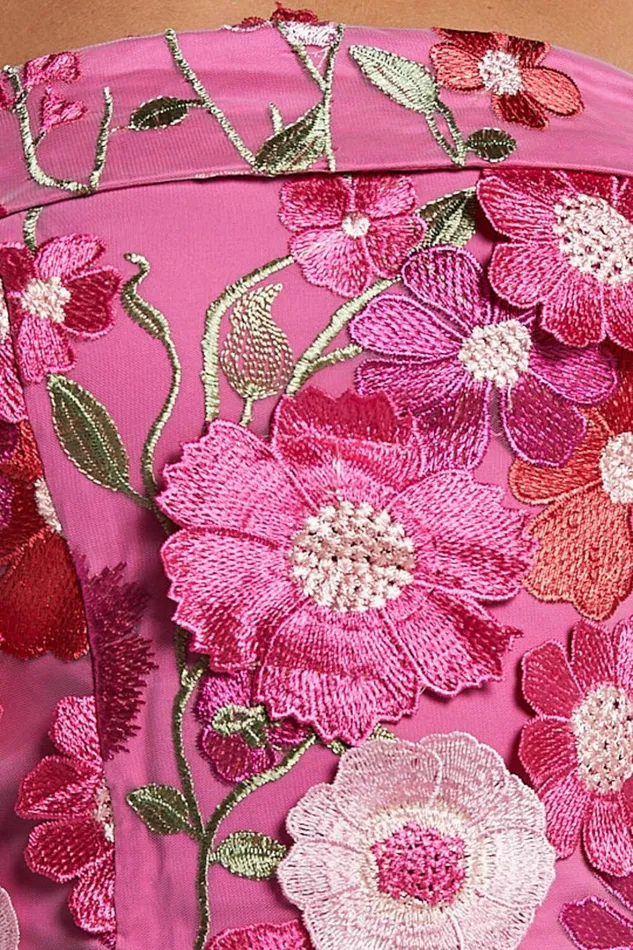 Wren Top 8211 Strapless Garden Flowers Corset Top In Magenta Women Showpo Tops
