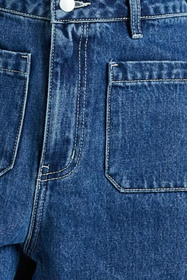 Yeena Shorts 8211 Denim High Waisted In Mid Blue Wash Women Showpo Conscious